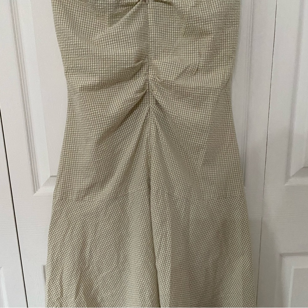PROENZA SCHOULER White Label Green Gingham Checkered Dress 12 - Picture 4 of 13